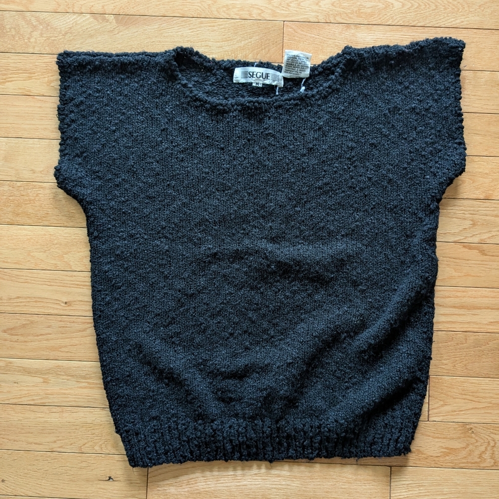 Vintage Black Sweater Tank